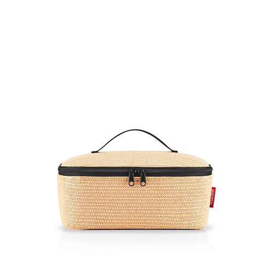 reisenthel coolerbag M pocket, Kühltasche, Isolierte Tasche, Thermotasche, Raffia Black, 4.5 L, LF7078