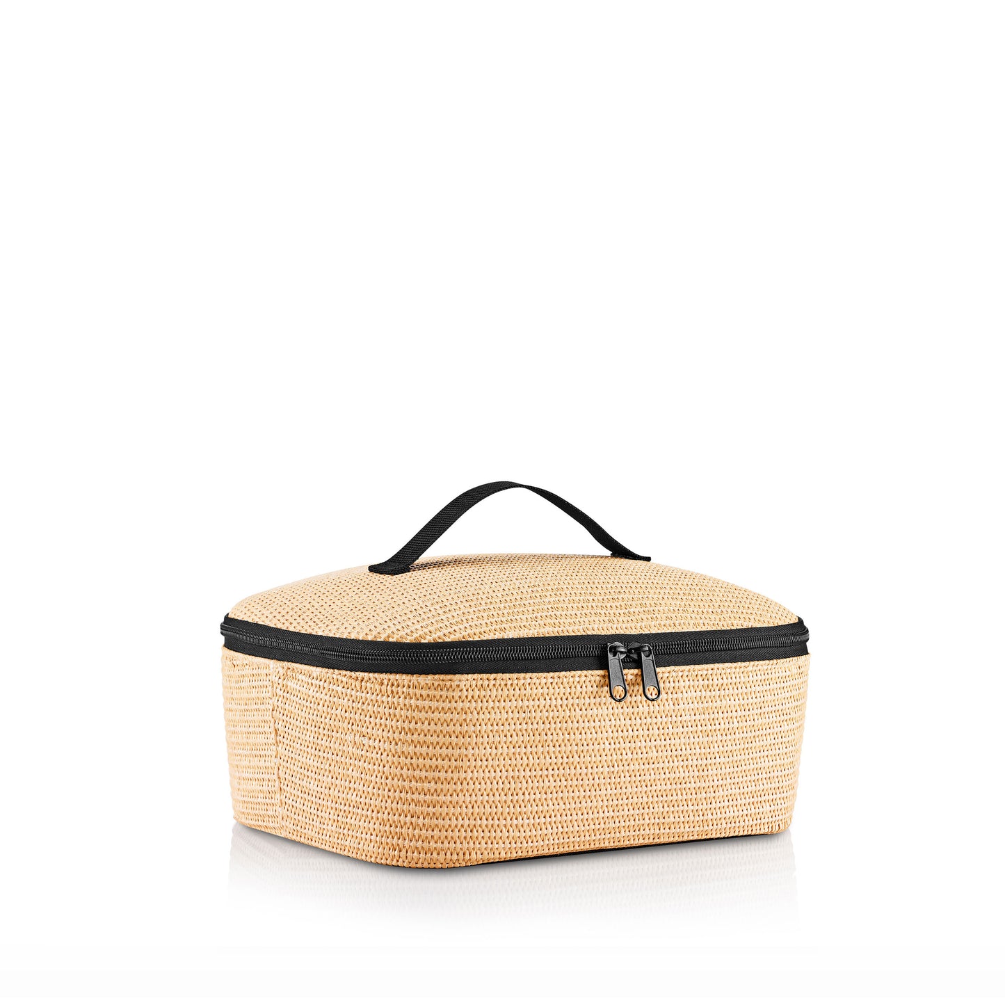 reisenthel coolerbag M pocket, Kühltasche, Isolierte Tasche, Thermotasche, Raffia Black, 4.5 L, LF7078