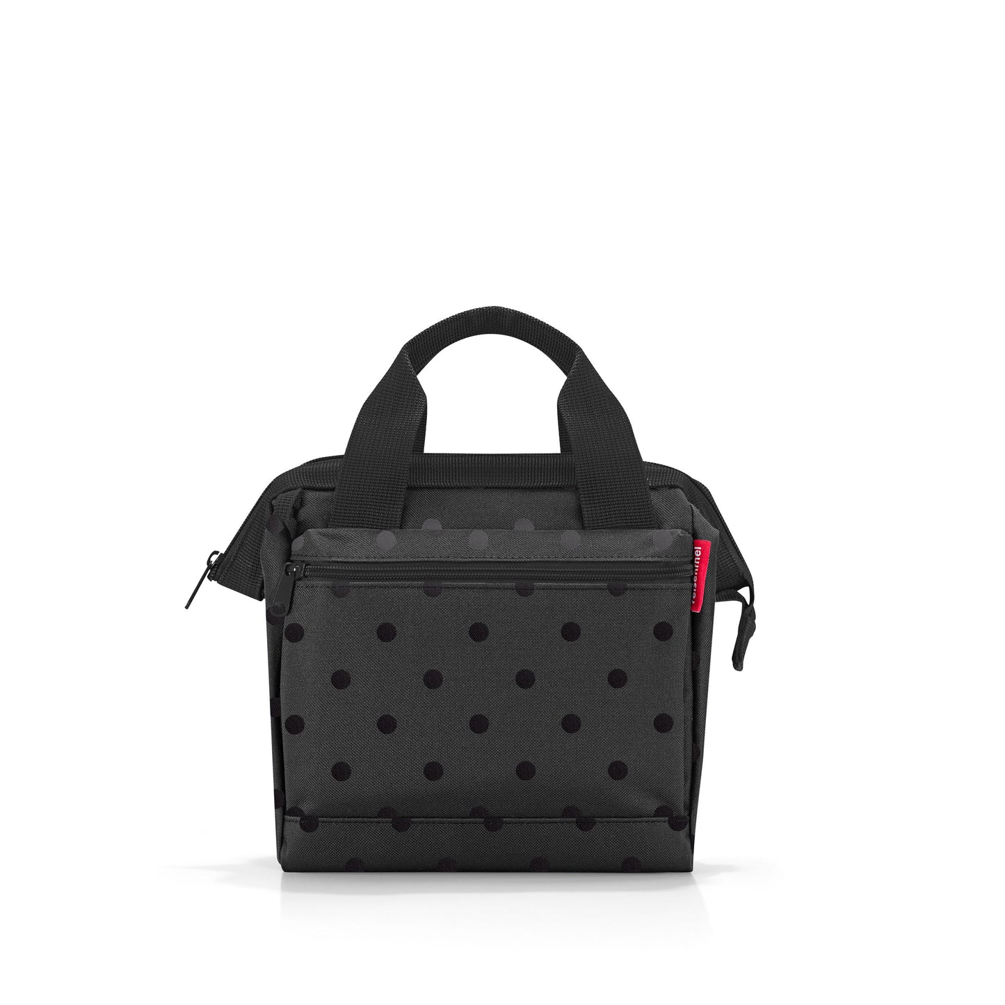 reisenthel allrounder cross, Handtasche, Tasche, Cross Body Bag, Glossy Dots Black, 4 L, MQ7075
