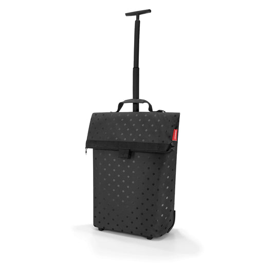 reisenthel trolley M, Einkaufstrolley, Einkaufstasche, Frame Glossy Dots Black, 43 L, NT7076