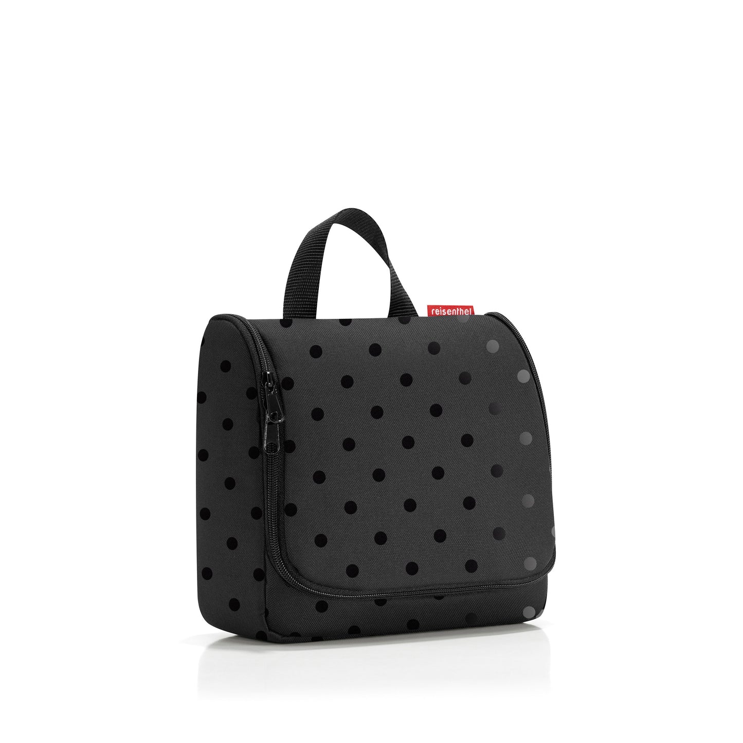 reisenthel toiletbag, Kulturtasche, Kulturbeutel, Kosmetiktasche, Glossy Dots Black, 3 L, WH7075