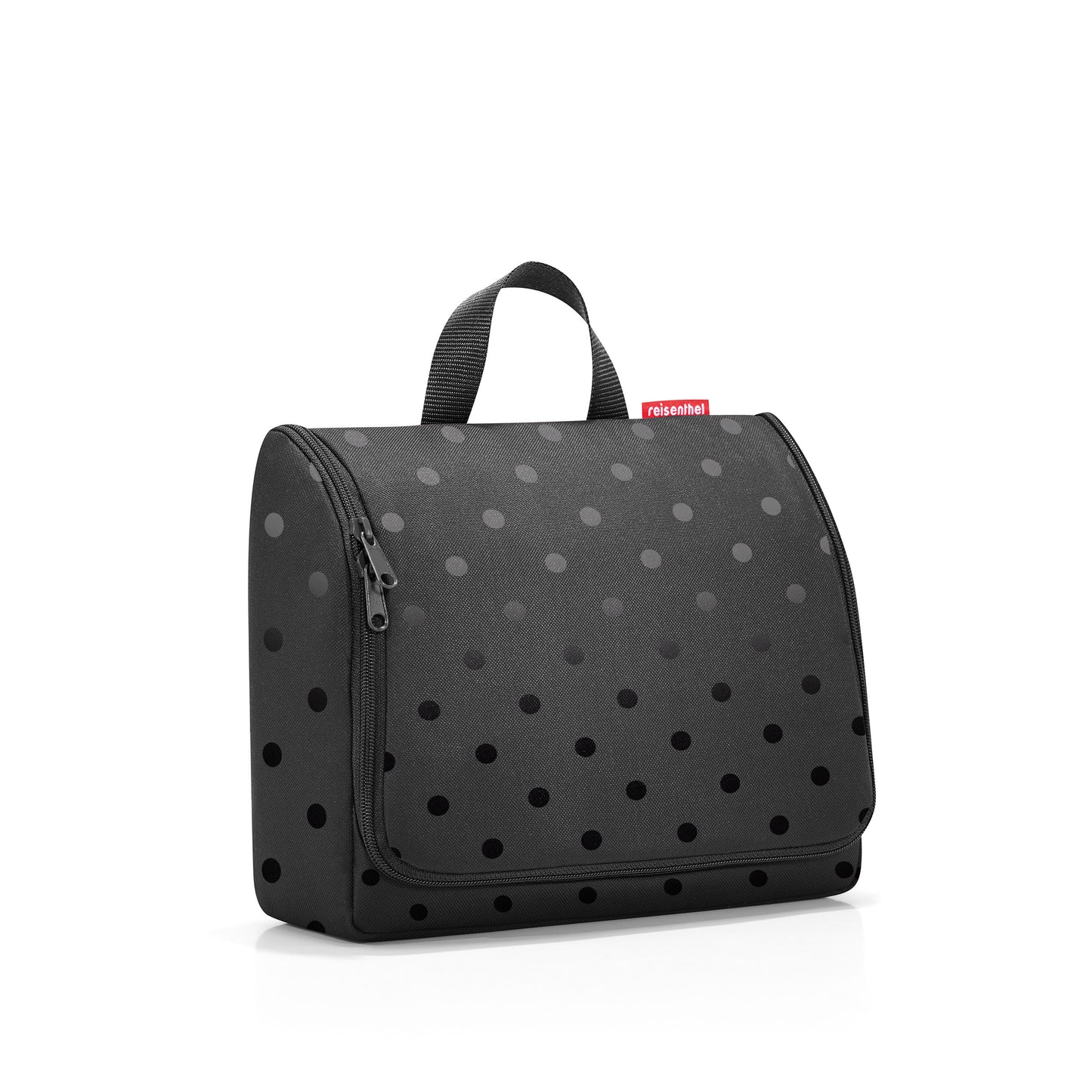 reisenthel toiletbag XL, Kulturtasche, Kulturbeutel, Kosmetiktasche, Glossy Dots Black, 4 L, WO7075