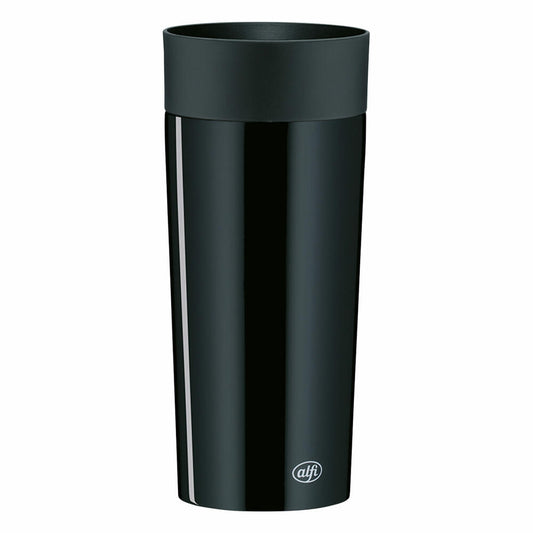 Alfi isoMug plus, Isolierbecher, Trinkbecher, Thermobecher, Edelstahl, schwarz, 0,35l, 5637233035