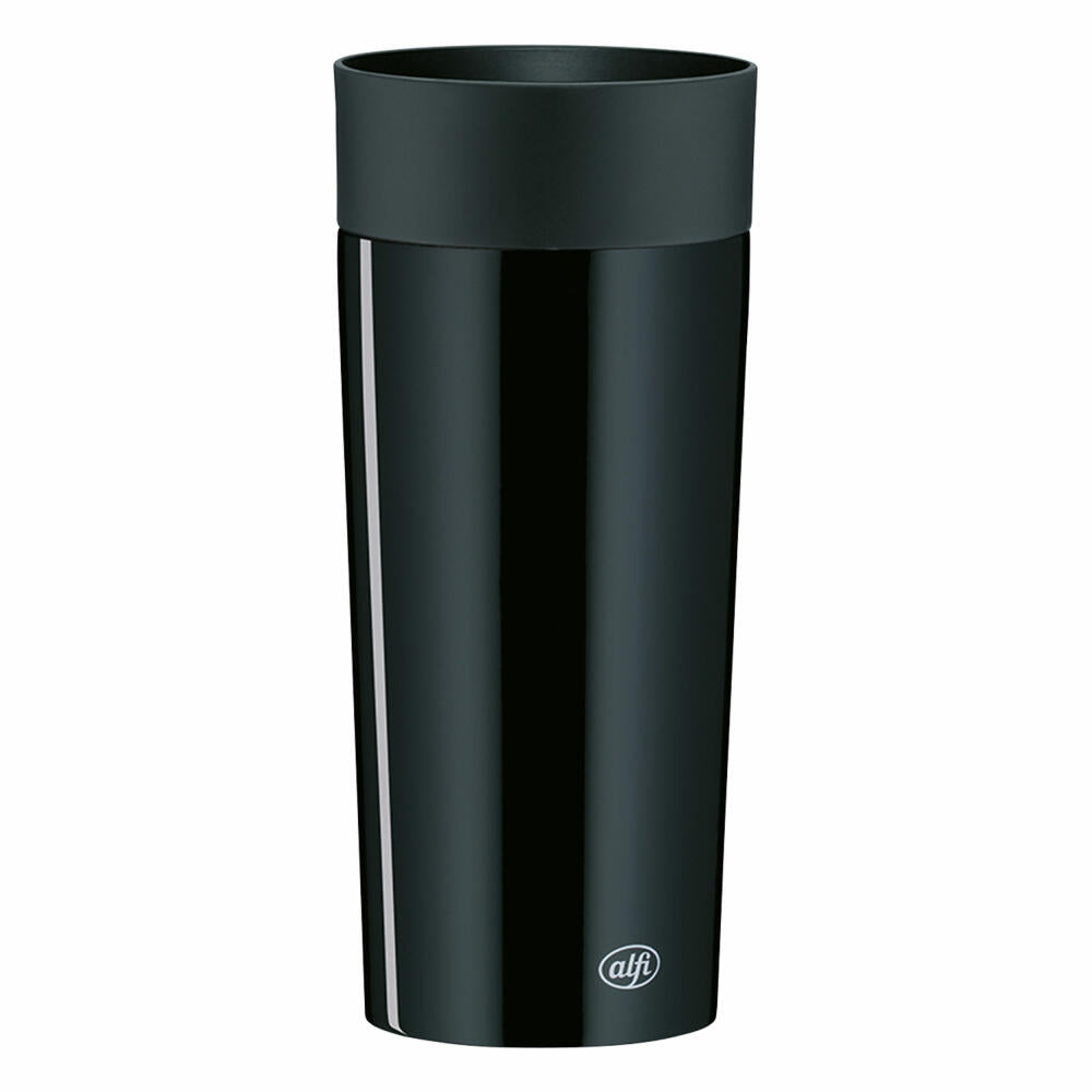 Alfi isoMug plus, Isolierbecher, Trinkbecher, Thermobecher, Edelstahl, schwarz, 0,35l, 5637233035