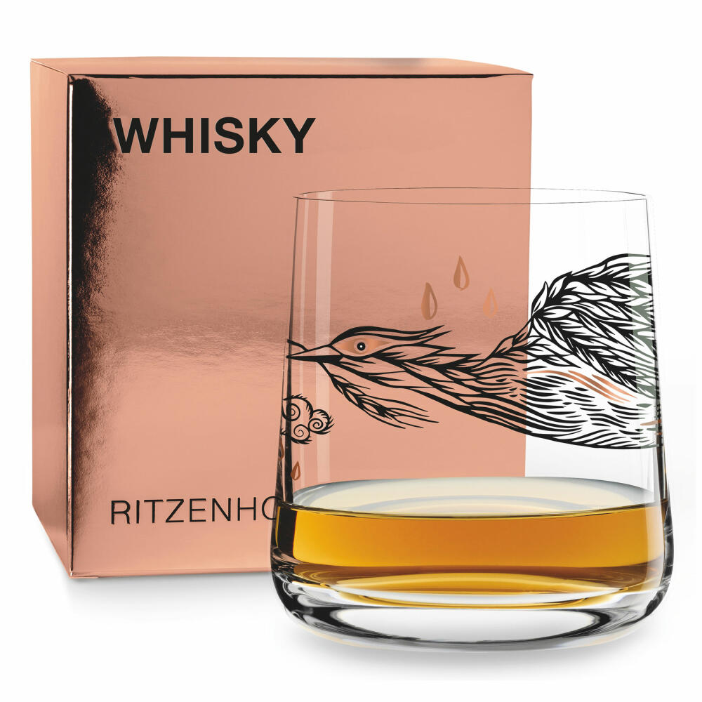 Ritzenhoff Next Whisky Tumbler, 2er Set mit Reinigungstuch, Nr. 4, 25 Jahre, Olaf Hajek, Vasco Mourão, Glas, 250 ml