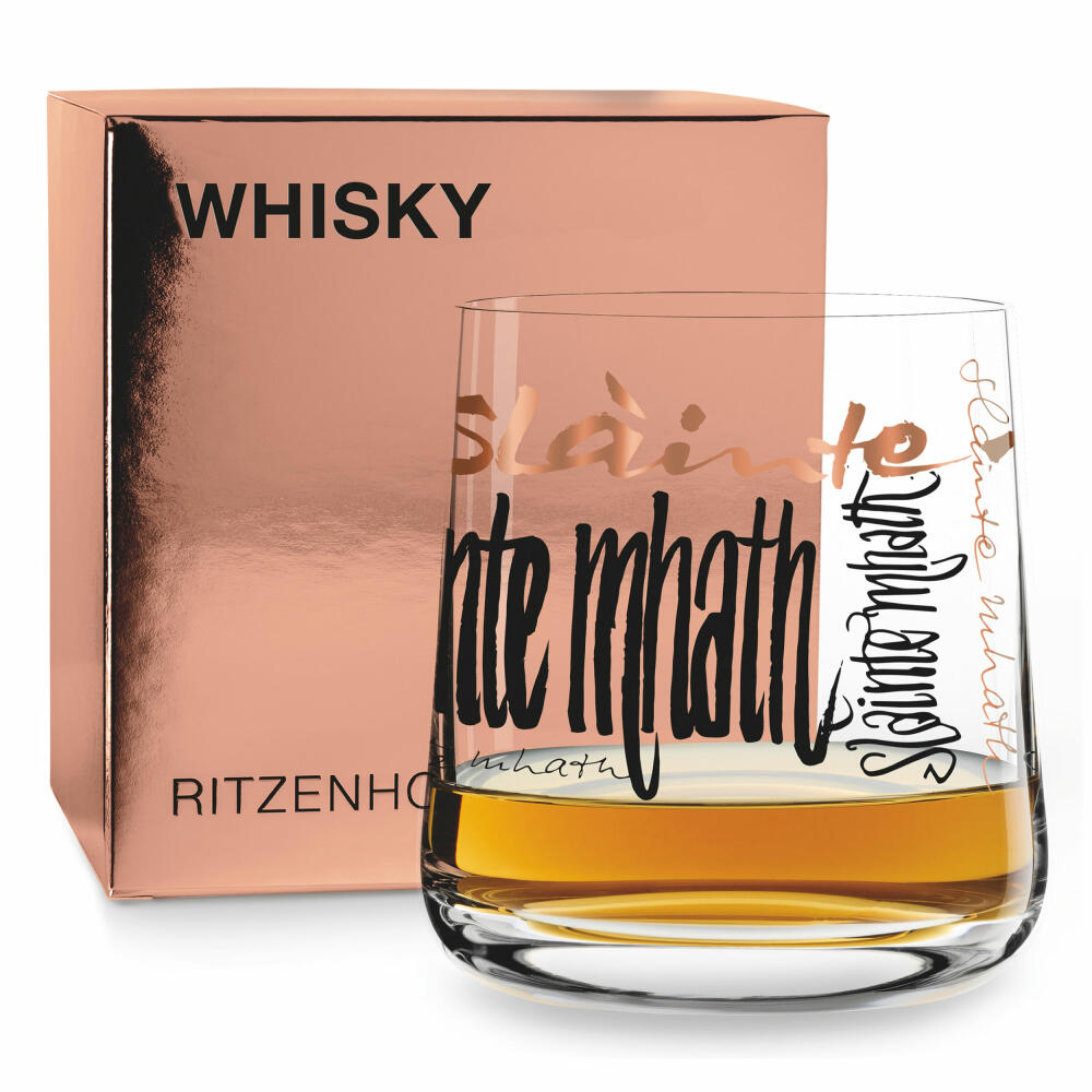 Ritzenhoff Next Whisky Tumbler, 2er Set mit Reinigungstuch, Nr. 2, 25 Jahre, Claus Dorsch, Sieger Design, Glas, 250 ml