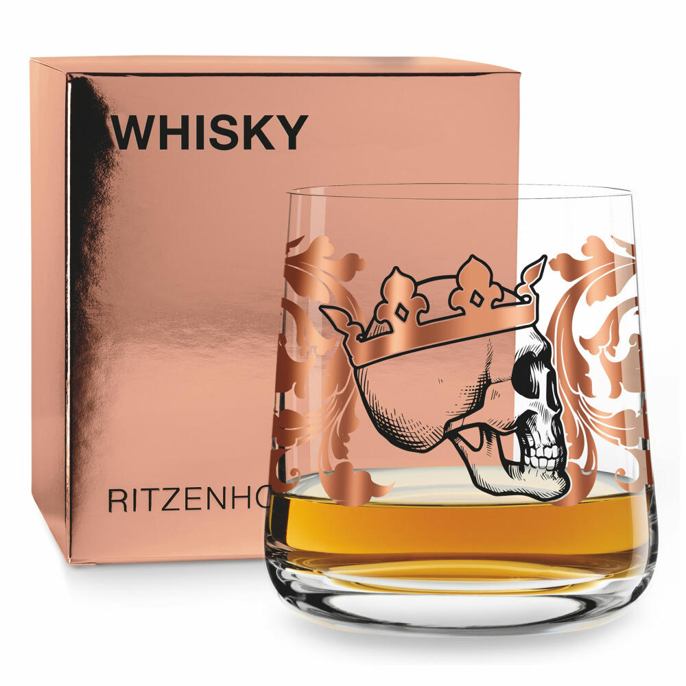 Ritzenhoff Next Whisky Tumbler, set of 2 with cleaning cloth, No. 1, 25 years, Adam Hayes, Medusa Dollmaker, glass, 250 ml