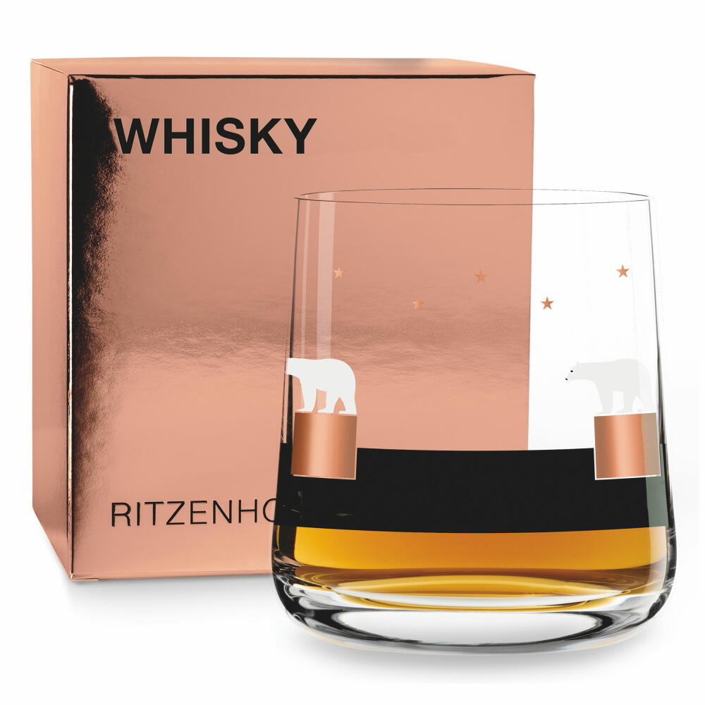 Ritzenhoff Next Whisky Tumbler, 2er Set mit Reinigungstuch, Nr. 3, 25 Jahre, Alessandro Gottardo, Piero Lissoni, Glas, 250 ml