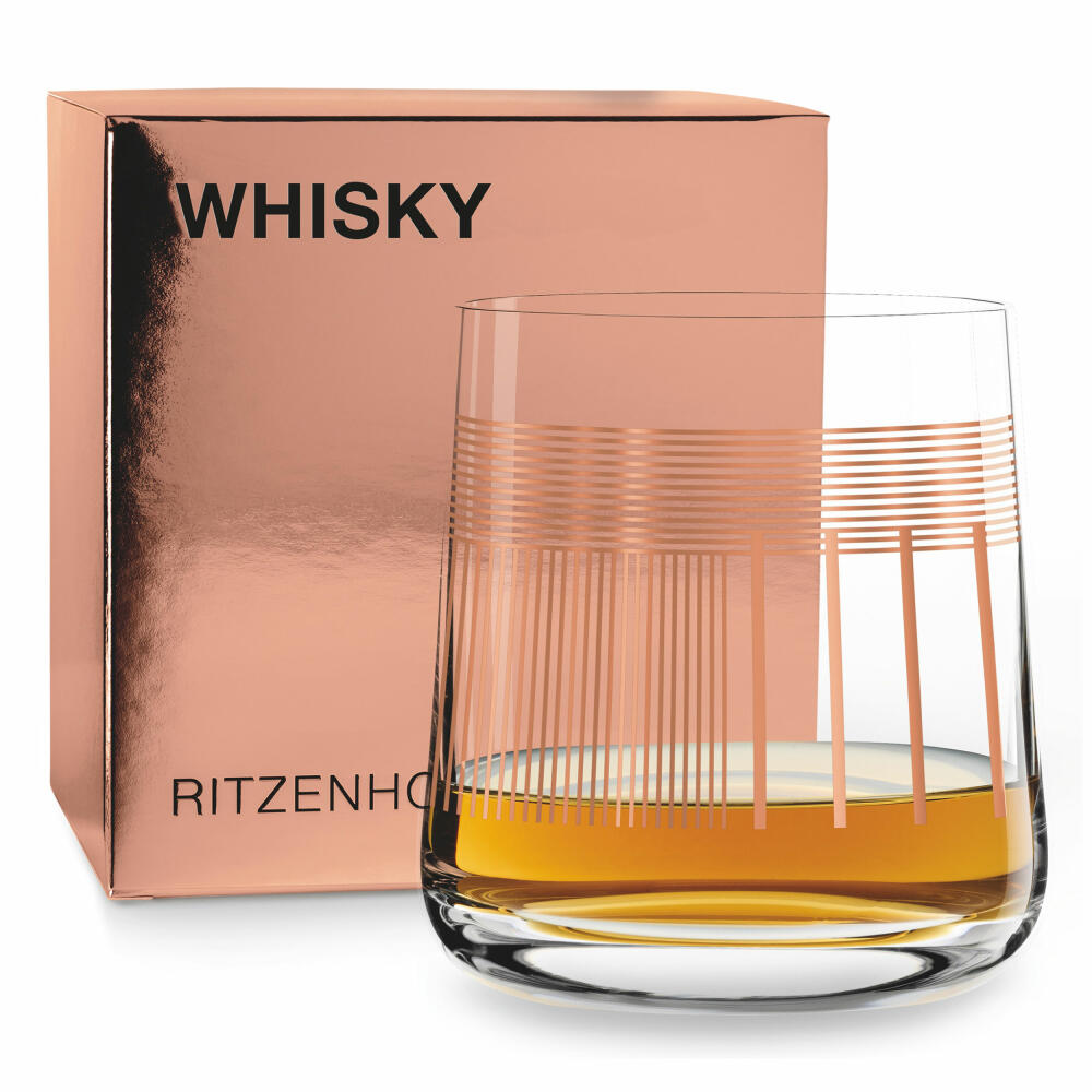 Ritzenhoff Next Whisky Tumbler, 2er Set mit Reinigungstuch, Nr. 3, 25 Jahre, Alessandro Gottardo, Piero Lissoni, Glas, 250 ml