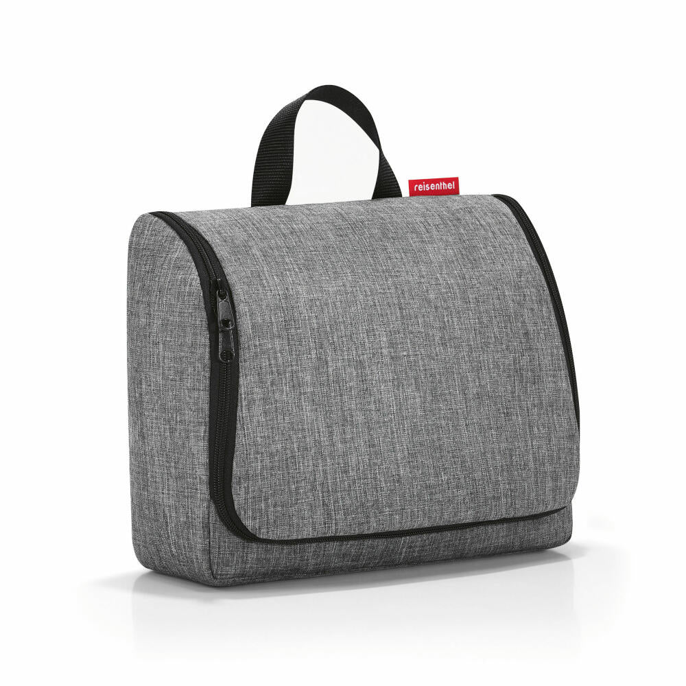 reisenthel toiletbag XL, toiletry bag, bag, toiletry bag, make-up bag, polyester fabric, Twist Silver, 4 L, WO7052