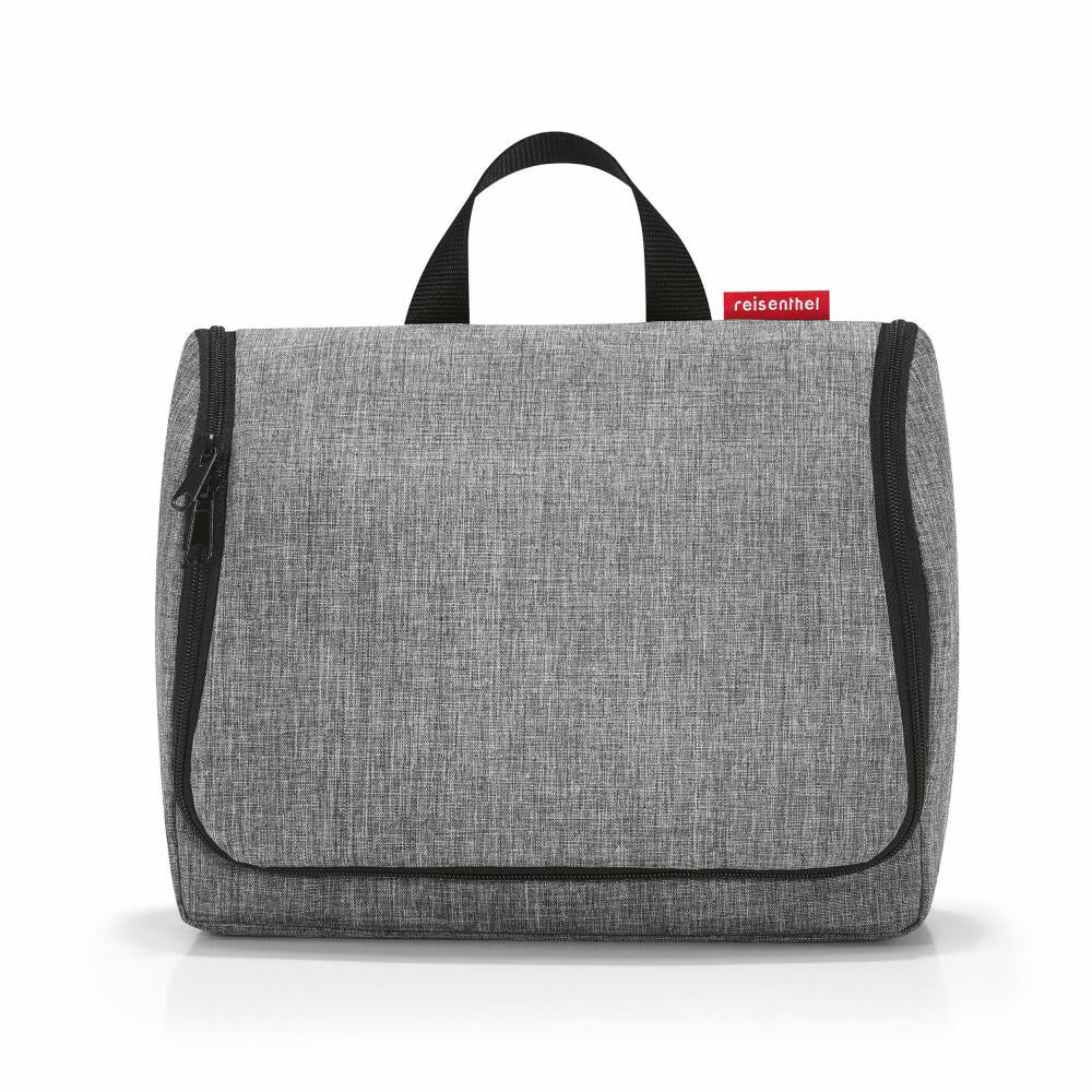 reisenthel toiletbag XL, toiletry bag, bag, toiletry bag, make-up bag, polyester fabric, Twist Silver, 4 L, WO7052