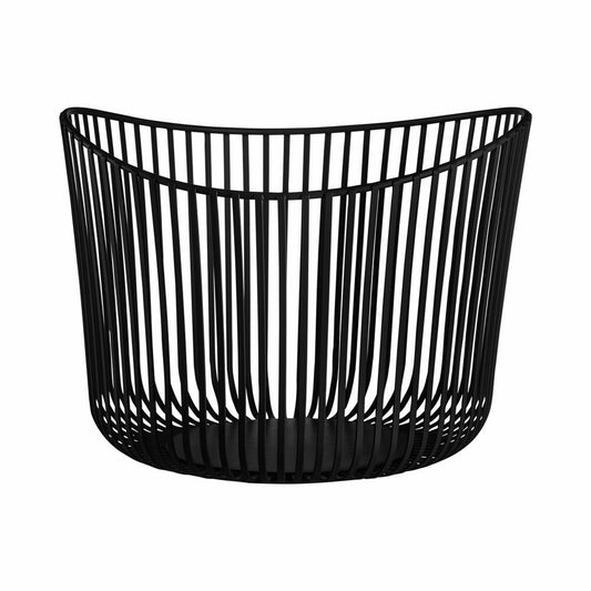 Blomus storage basket Modo, powder-coated steel, black, 31.5 cm, 66430