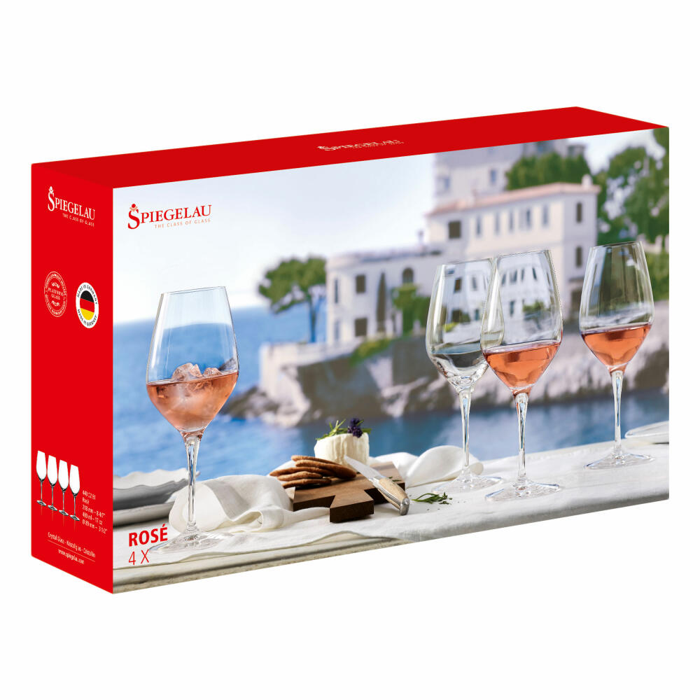 Spiegelau Special Glasses Rose Glass, set of 4, rose wine glass, wine glass, drinking glass, crystal glass, 480 ml, 4400281