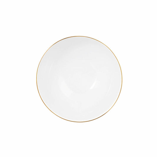 Seltmann Weiden Café au lait Schale Amina Weiß Goldrand, Bowlschüssel, Porzellan, 500 ml, 001.776092