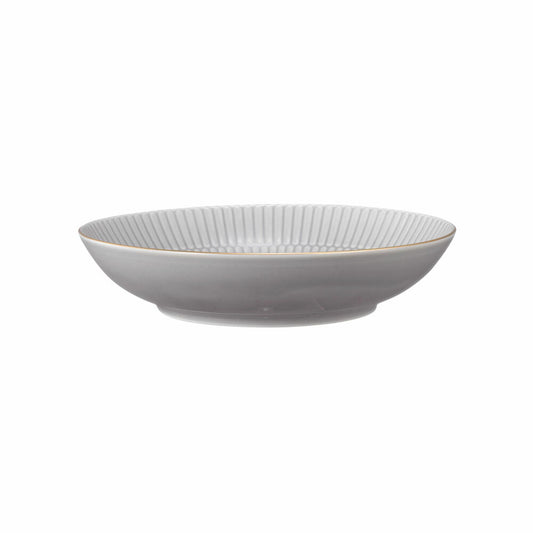 Seltmann Weiden Suppenteller Rund Amina Silbergrau Goldrand, Speiseteller, Porzellan, Grau, 21.2 cm, 001.776125