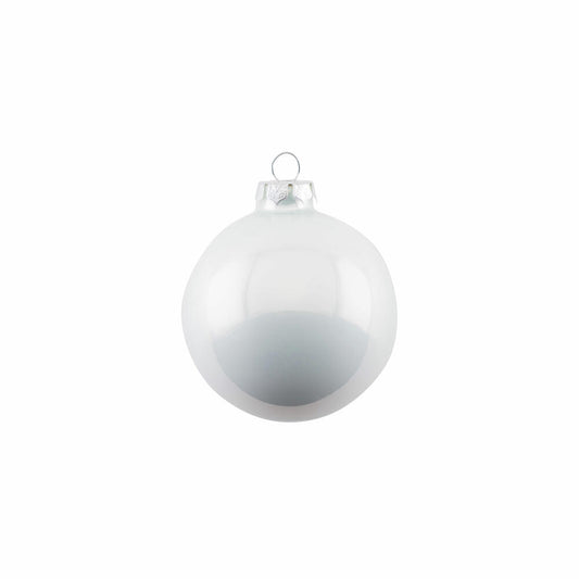 Gift Company Christmas tree ball Opal, Christmas ball, tree decoration, glass, white, Ø 6 cm, 11698