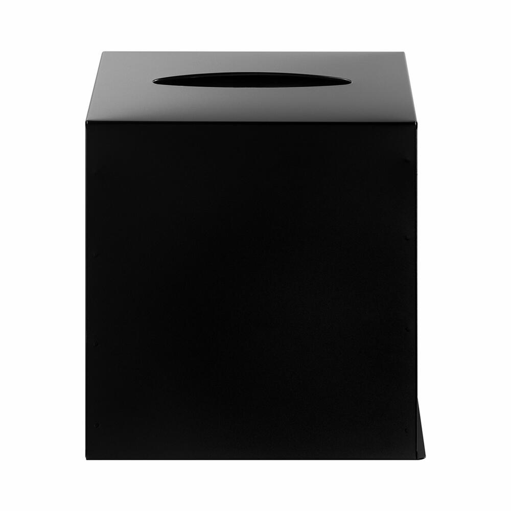 Blomus Nexio cosmetic tissue box, paper towel dispenser, stainless steel, black, 66429
