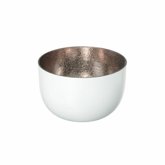 Gift Company Lantern Madras S, Tealight Holder, Candle Holder, Iron, White, Rose Gold, 5 cm, 75840