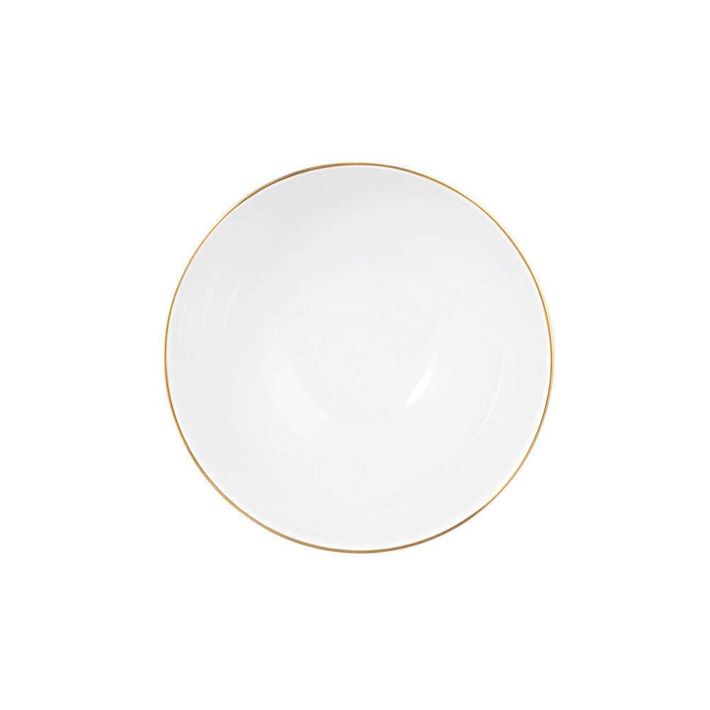Seltmann Weiden Café au lait Schale Amina Weiß Goldrand, Bowlschüssel, Porzellan, 500 ml, 001.776092