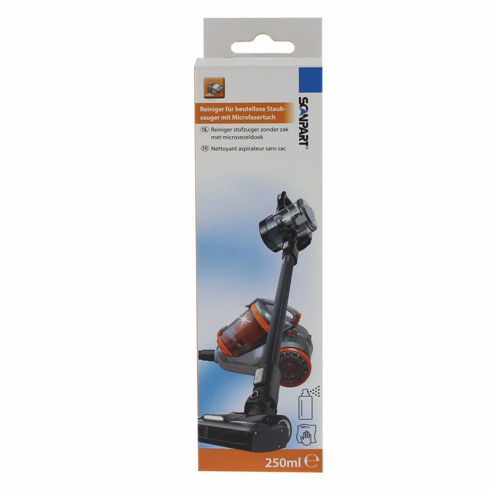 Scanpart Bagless Pflegeset für DE/NL/FR, Reiniger, für Beutellose Staubsauger, Reinigung, 250 ml, 1190000114