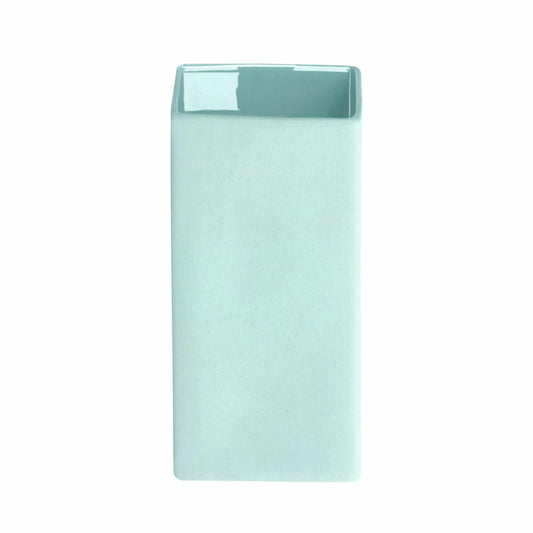 ASA Selection Cube Blue Vase, flower vase, flower pot, table vase, ceramic vase, ceramic, aqua, 12 cm, 46024108