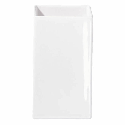 ASA Selection Quadro Vase, Flower Vase, Flower Decoration, Ceramic Vase, Ceramic, White, 30 cm, 4605005