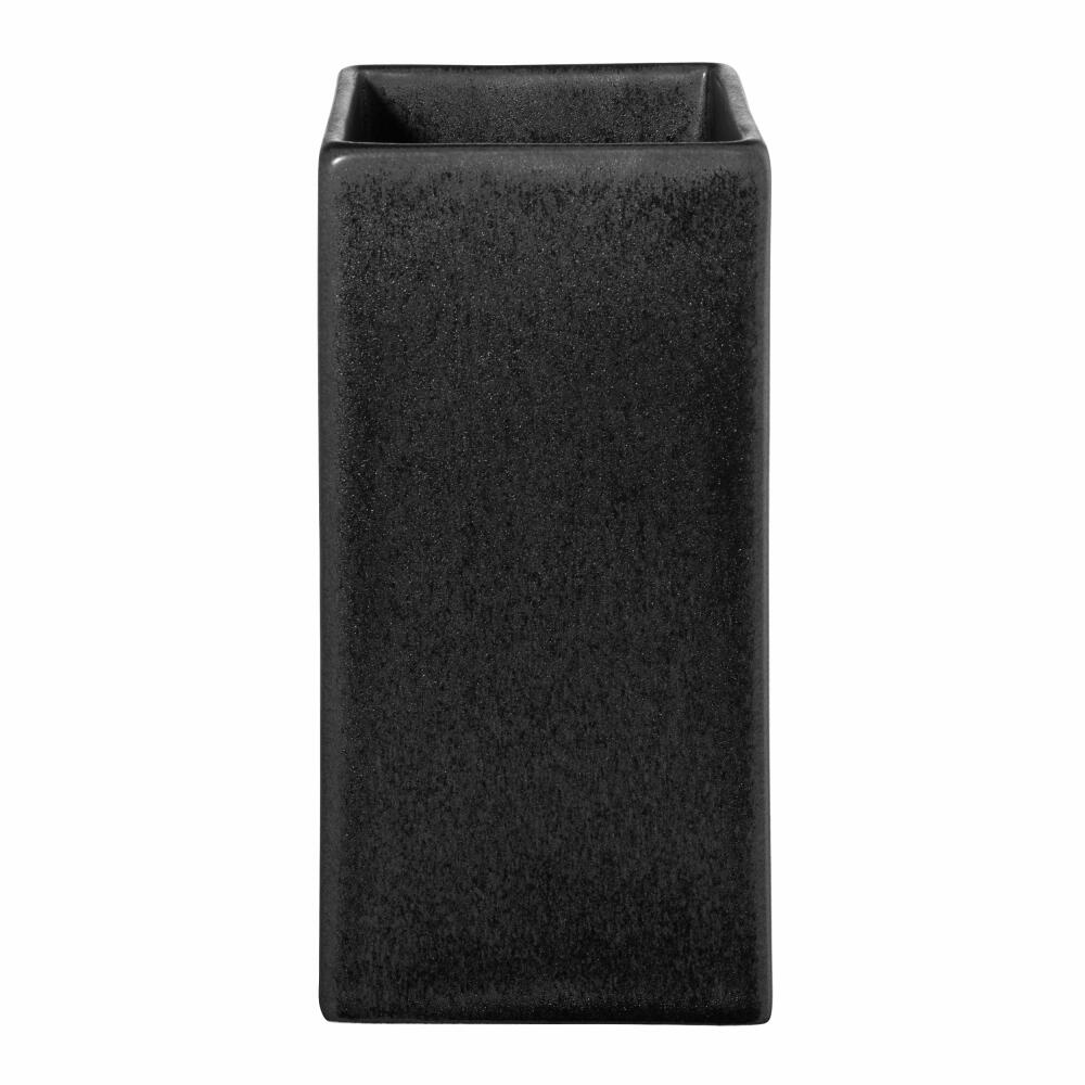 ASA Selection Vase Black Iron, decorative vase, stoneware, matt black, 21 cm, 4606174