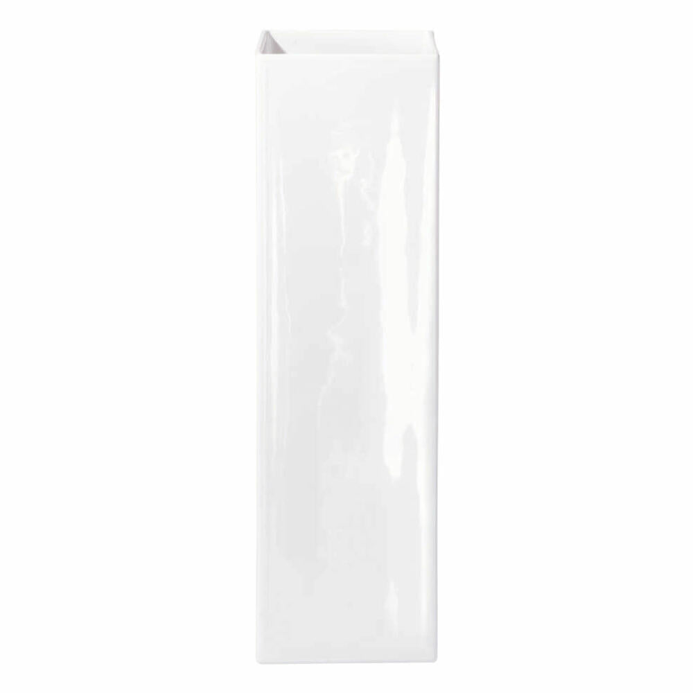 ASA Selection Quadro Vase, Flower Vase, Flower Decoration, Ceramic Vase, Ceramic, White, 25 cm, 4615005