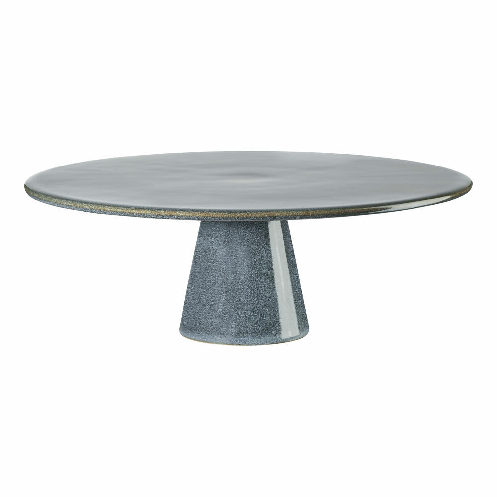 ASA Selection saisons Tortenplatte, Torten Platte, Kuchenplatte, Servierplatte, mit Fuß, Steingut, Ø 30 cm, Denim / Blau, 47666118