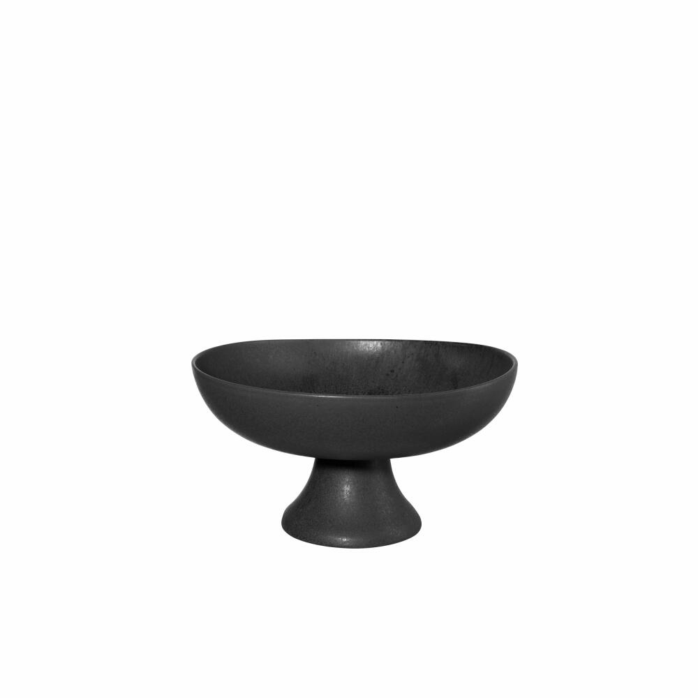 ASA Selection Grande fruit bowl on foot, bowl, decorative bowl, bowl, stoneware, Black Iron, Ø 33 cm, 4789174