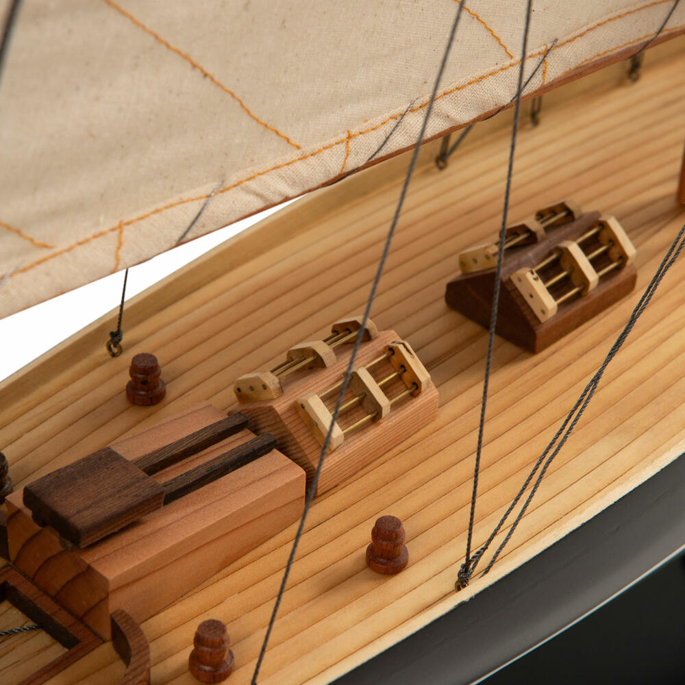 Authentic Models Schiffsmodell Côtre Dark Green, Segelschiff, Dekoration, Zedernholz, AS053