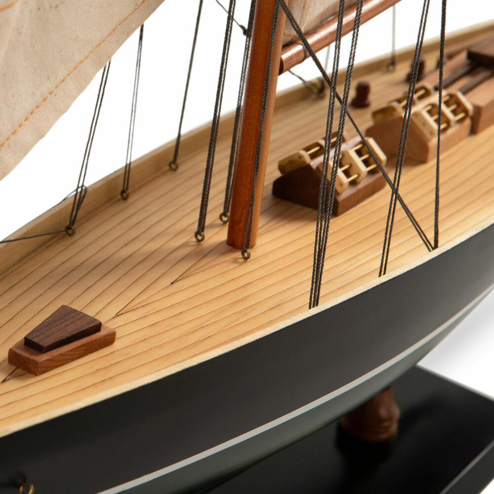 Authentic Models Schiffsmodell Côtre Dark Green, Segelschiff, Dekoration, Zedernholz, AS053