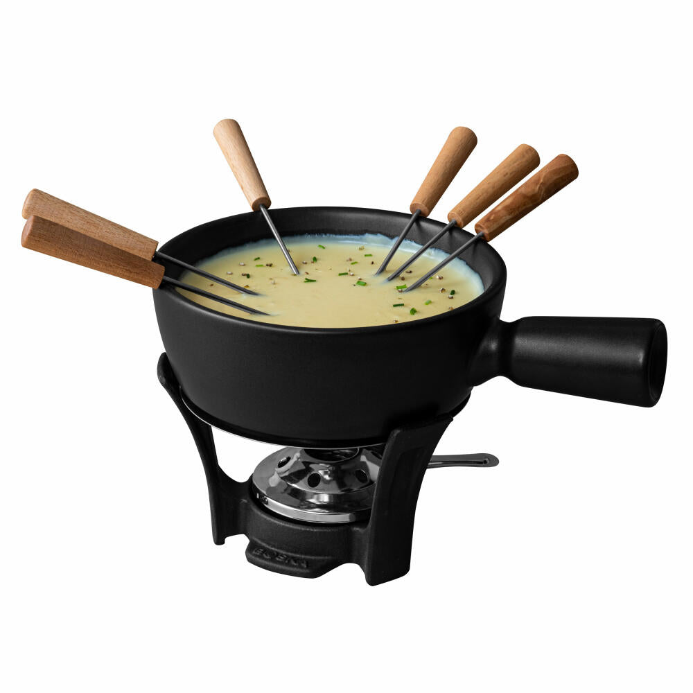 Boska Fondue Set Nero, Cheese Fondue, 9-piece, Chocolate Fondue, Cheese Accessories, 853528