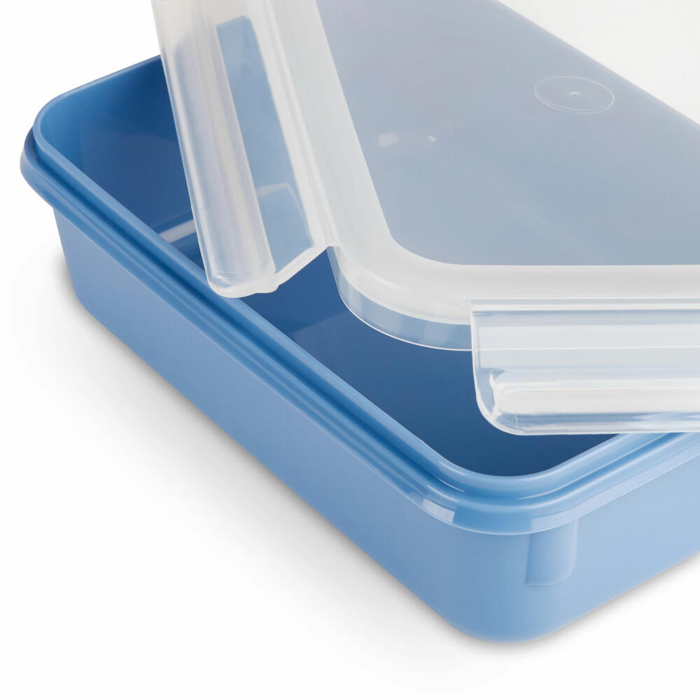 EMSA Clip &amp; Close COLOR EDITION food storage container, storage container, plastic, aqua blue, 0.8 L, N10125