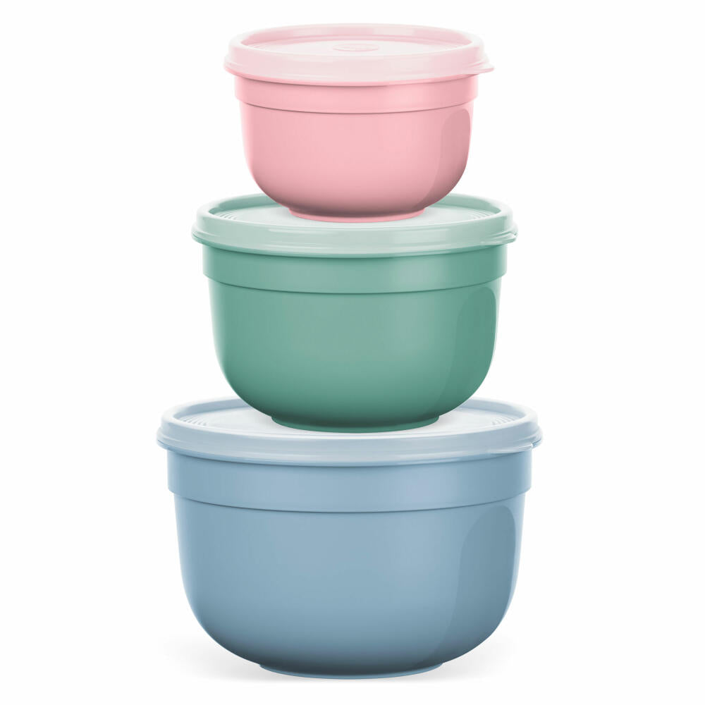 EMSA Superline storage container set, 3-piece, storage container, food storage container, plastic, N10822