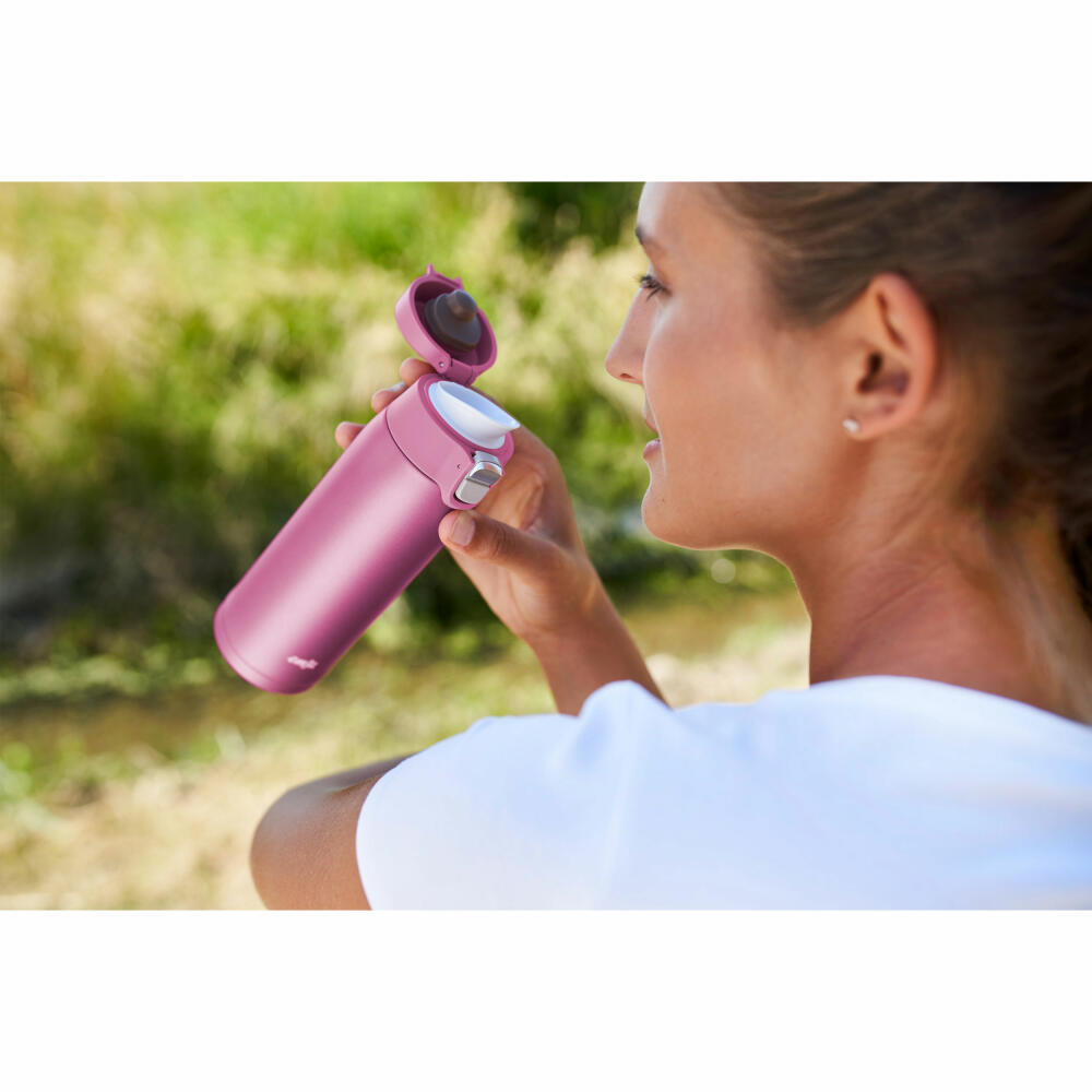 EMSA Travel Mug Light insulated mug, iso mug, iso mug, thermo mug, stainless steel, pink, 0.4 L, N21511