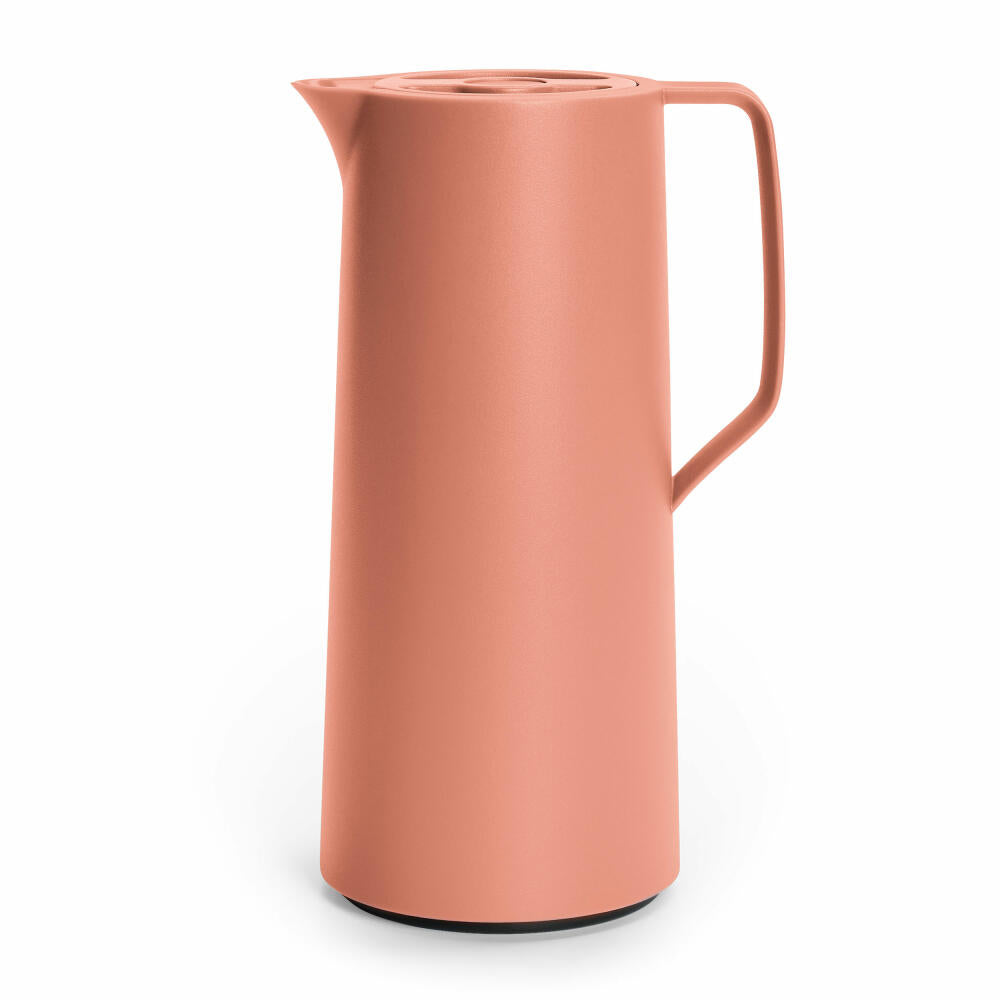 EMSA Motiva Isolierkanne, Isokanne, Kanne, Kaffeekanne, Edelstahl, Glas-Isolierkolben, Terrakotta, 1 L, N41709