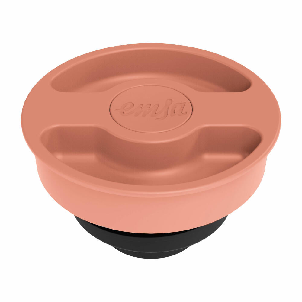 EMSA Motiva Isolierkanne, Isokanne, Kanne, Kaffeekanne, Edelstahl, Glas-Isolierkolben, Terrakotta, 1 L, N41709