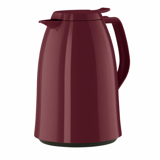 Emsa Mambo QT insulated jug, jug, coffee jug, thermos flask, plastic, high gloss red, 1 L, 517007