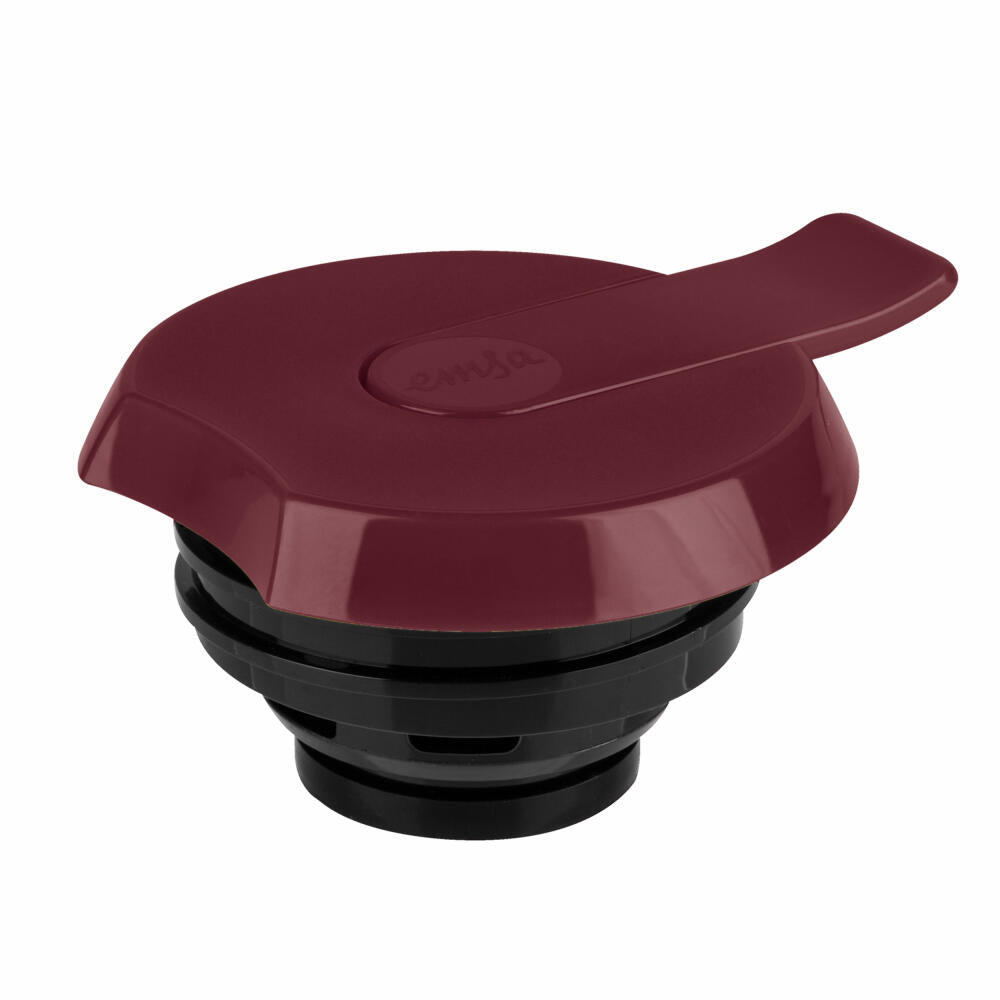 Emsa Mambo QT Isokanne, Kanne, Kaffeekanne, Thermokanne, Kunststoff, Hochglanz Weinrot, 1 L, 517007