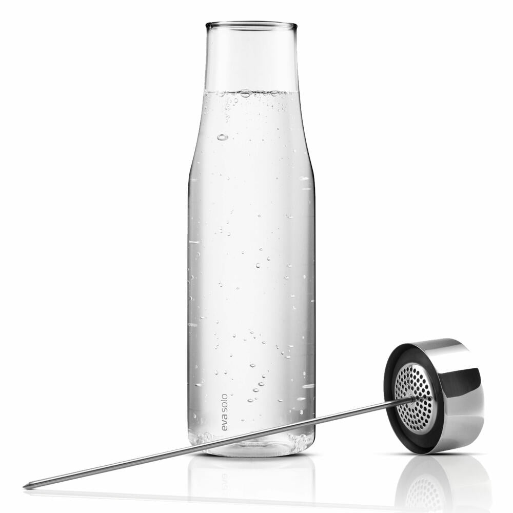 Eva Solo MyFlavour Carafe, Water Carafe, Glass Carafe, Borrosilicate Glass/Stainless Steel/Silicone, Transparent, 1 L, 567483
