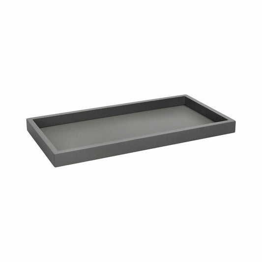 Gift Company Tablett Neo, rechteckig, Dekotablett, Ablage, MDF, Grau / Dunkelgrau, 30 x 15 cm, 1202101004