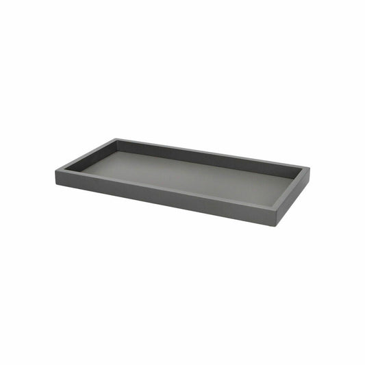 Gift Company Tablett Neo, rechteckig, Dekotablett, Ablage, MDF, Grau / Dunkelgrau, 30 x 15 cm, 1202101004