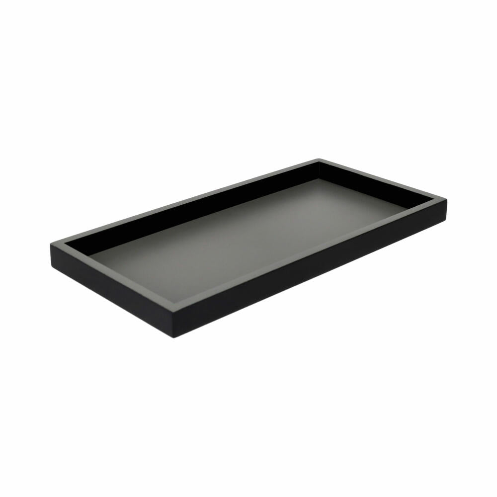 Gift Company Tablett Neo, rechteckig, Dekotablett, Ablage, MDF, Dunkelgrau / Schwarz, 30 x 15 cm, 1202101038