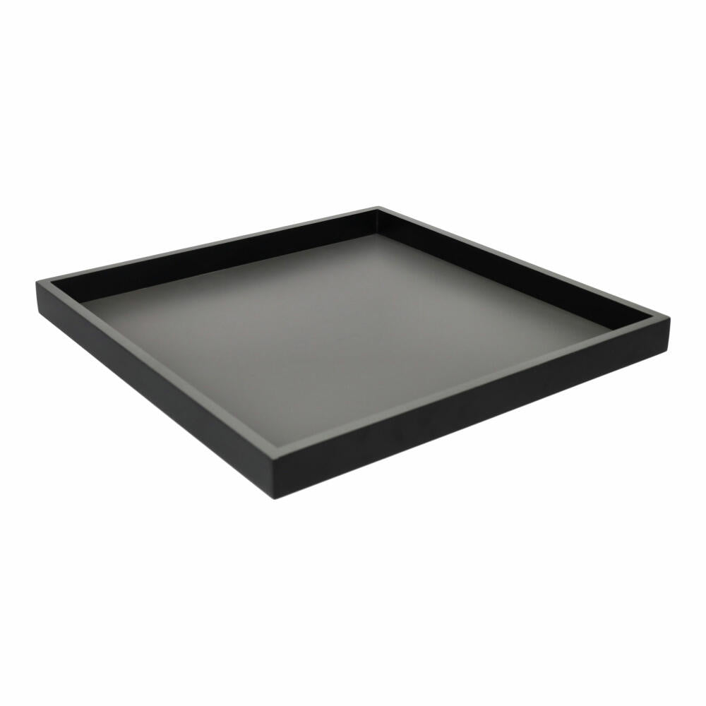 Gift Company Tablett Neo, rechteckig, Dekotablett, Ablage, MDF, Dunkelgrau / Schwarz, 32.5 x 32 cm, 1202201038
