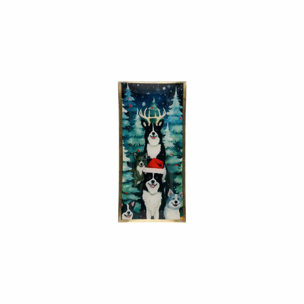 Gift Company Glasteller Love Plates L, Hunde, Dekoteller, Ablage, Glas, 10 x 21 cm, 1214005020