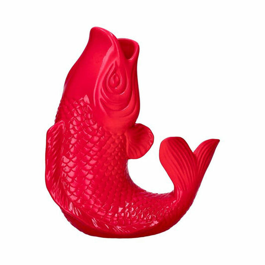 Gift Company Vase Mamsell Koi S, Dekovase in Fisch-Form, Steingut, Neon Pink, H 25 cm, 1214303082