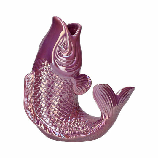 Gift Company Vase Mamsell Koi S, Dekovase in Fisch-Form, Steingut, Rainbow Violet, H 25 cm, 1214303091
