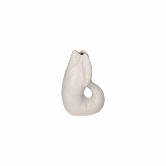 Gift Company Vase Madame Crevette XS, Dekovase in Hummer-Form, Steingut, Weiß, H 14 cm, 1214502001
