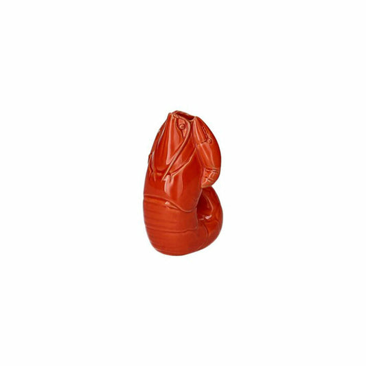 Gift Company Vase Madame Crevette XS, Dekovase in Hummer-Form, Steingut, Orangerot, H 14 cm, 1214502003